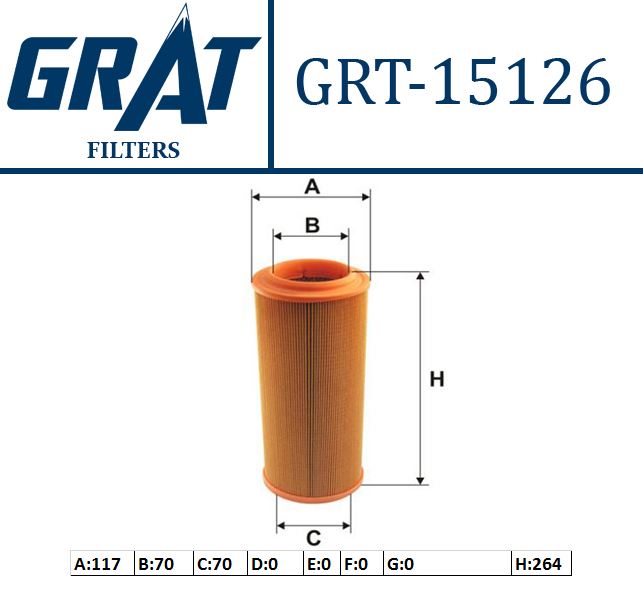 GRAT 15126 — HAVA FILTRESI VW POLO