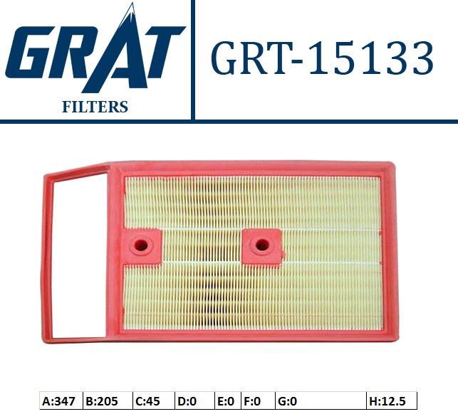 GRAT 15133 — HAVA FİLTRESİ (VW POLO 15-18 AUDI A1 15-18 SEAT IBIZA 16-17 SKODA FABIA 15-)