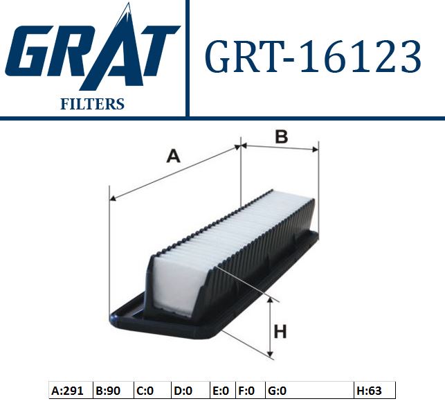 GRAT 16123 — HAVA FILTRESI - (HYUNDAI I10 08/11 1.1 CRDI DIZEL )