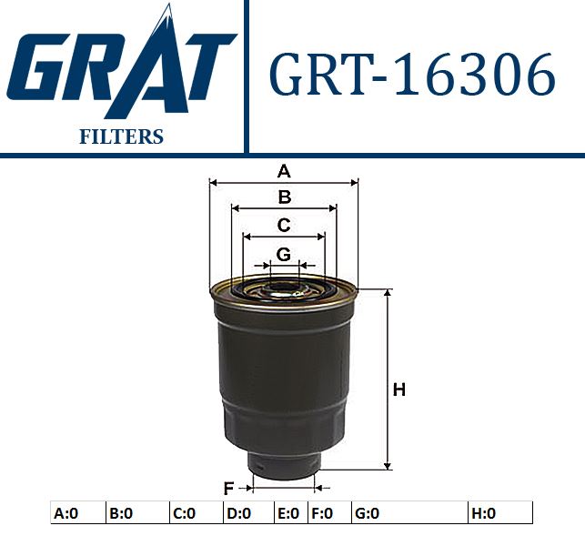 GRAT 16307 — MAZOT FILTRESI - (HYUNDAI H100/STAREX 98/08/MITSUBISHI L300-L200 )
