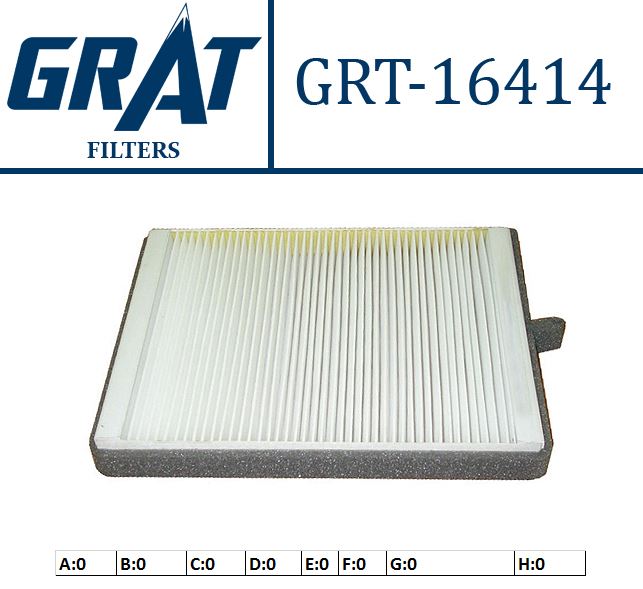 GRAT 16414 — KABİN FİLTRESİ - (PLASTİK KASALI)-(HYUNDAI ACCENT 00/02 MILENYUM )