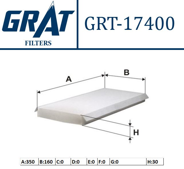 GRAT 17400 — KABİN FİLTRESİ ( FORD FOCUS 98- CONNECT 02- )