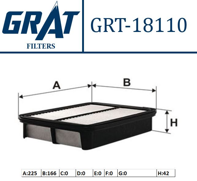 GRAT 18110 — HAVA FILTRESI - (TOYOTA COROLLA 98/02 1.3 INJ. AE111 )