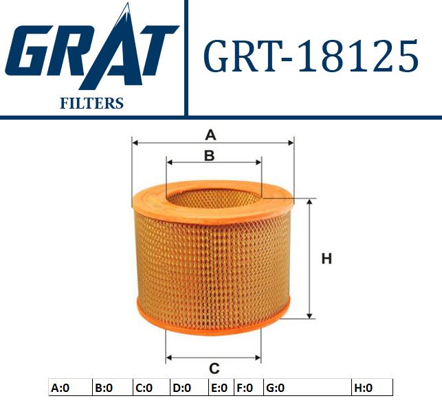 GRAT 18125 — HAVA FILTRESI - (TOYOTA HILUX 98/04 4WD LN145 )