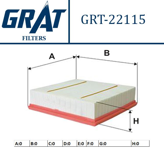 GRAT 22115 — HAVA FİLTRESİ (MERCEDES OM607-651 W117-156-176-246)