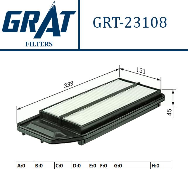 GRAT 23108 — HAVA FİLTRESİ HONDA ACCORD 03-08