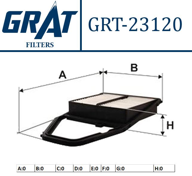 GRAT 23120 — HAVA FİLTRESİ - (HONDA CIVIC 01/06 SEDAN )