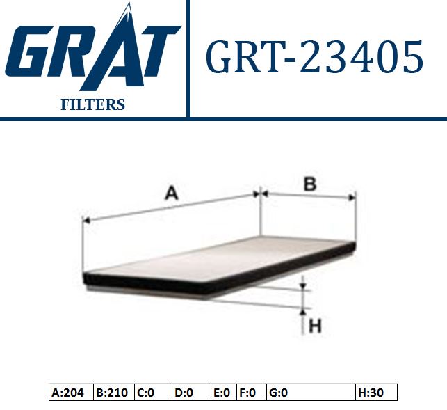 GRAT 23405 — POLEN FİLTRESİ HONDA CIVIC FC FK 16-25 / CITY 22- / CR-V 17- / JAZZ 09-18 / CITY 09-11 / HR-V 15-