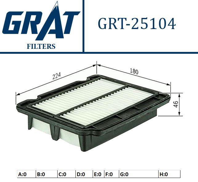 GRAT 25104 — HAVA FİLTRESİ - (CHEVROLET KALOS 02/10 / AVEO 05/10 1.2-1.4 )