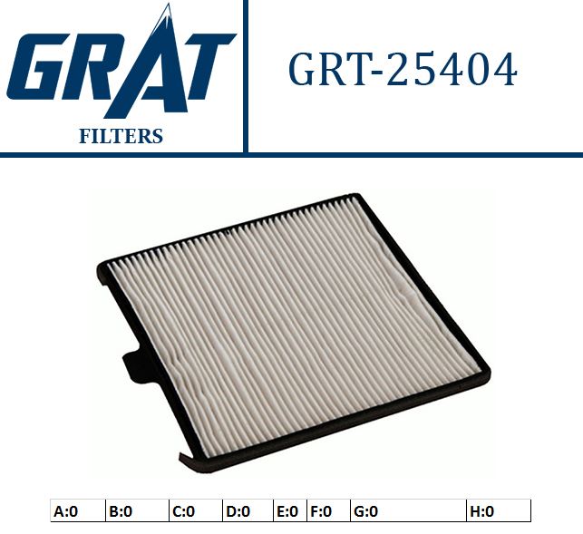 GRAT 25404 — KABIN FILTRESI - ( CHEVROLET SPARK 0.8-1,0 05/ MATIZ 0.8-1.0 95/)