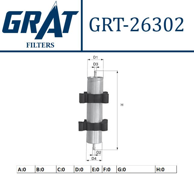 GRAT 26302 — MAZOT FİLTRESİ (AUDI A4 08-16 A5 08-17 A6 11 Q5 09-17 Q7 10-15)