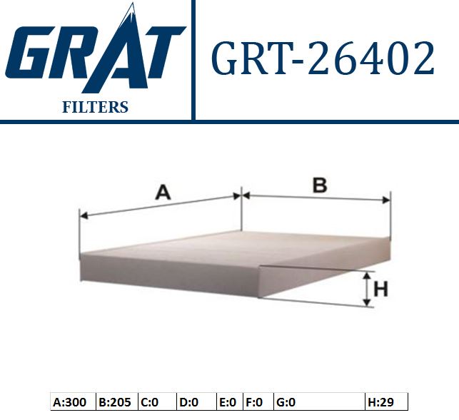 GRAT 26402 — POLEN FILTRESI AUDI SEAT