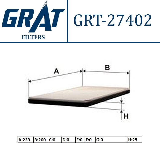 GRAT 27402 — POLEN FİLTRESİ (ALFA GIULIETTA 10- )