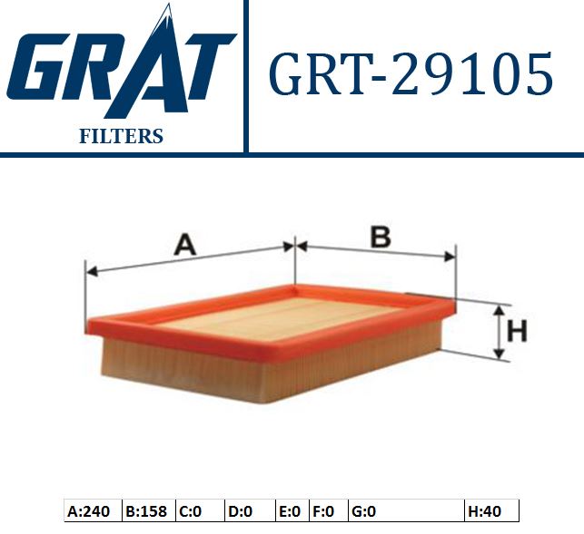 GRAT 29105 — HAVA FİLTRESİ MAZDA 323 FAMILIA LANTIS 1995-2000