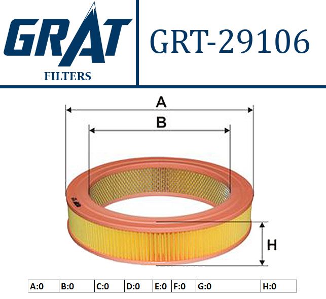GRAT 29106 — HAVA FİLTRESİ - (MAZDA 626 88/91)