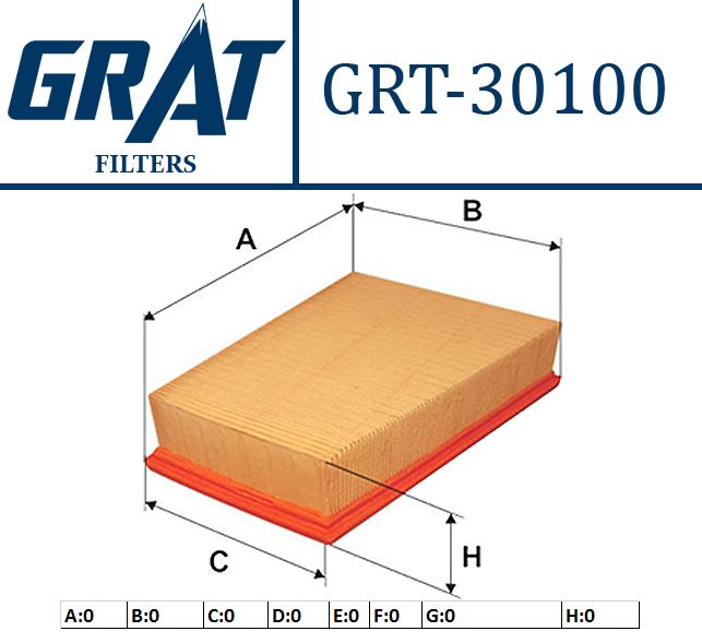 GRAT 30100 — HAVA FİLTRESİ BMW M57-N47 / BMW E60-E61-E63-E64