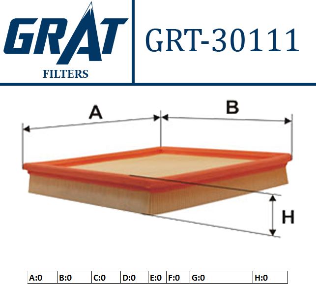 GRAT 30111 — HAVA FİLTRESİ BMW M42/43/44 E36 1995-99