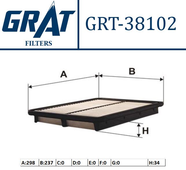 GRAT 38102 — HAVA FİLTRESİ - (KIA SORENTO 02/10 2.5 CRDI )