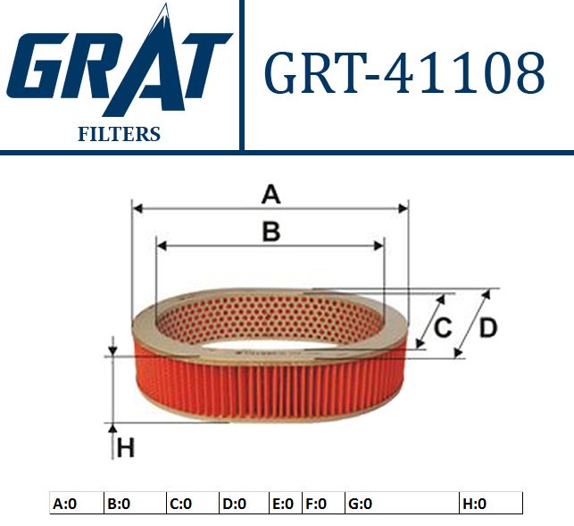 GRAT 41108 — HAVA FİLTRESİ - (NISSAN ALTIMA 90//)