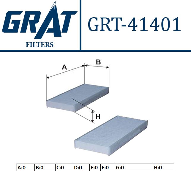 GRAT 41401 — KABIN FILTRESI TEKLI ( NISSAN NAVARA (D40) 2.5 DCI PATHFINDER (R51) 2.5 DCI )