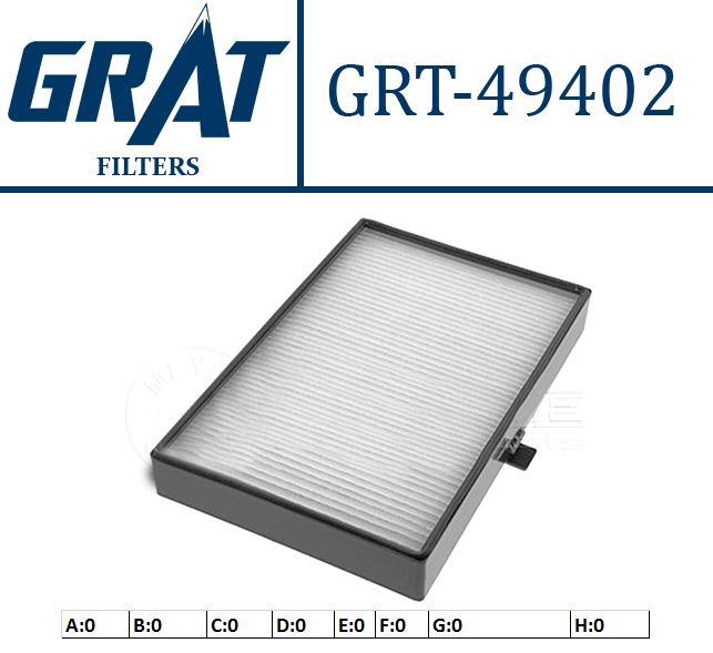GRAT 49402 — KABIN FILTRESI ( VOLVO C70 97-05 / S70 97-00/ V70 97-00 )