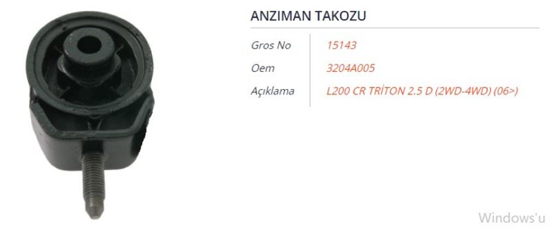 GROS 15143 — ŞANZIMAN TAKOZU L200 CR 06 >
