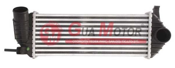 GUA 40712 — TURBO RADYATÖRÜ INTERCOOLER RENAULT KANGO 1.5DCI 2010> 90-103-110BG 385x143x64 KELEPÇE SIKMALI