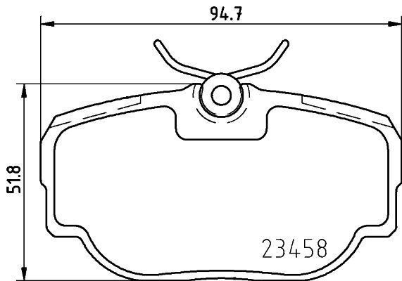HELLA 8DB355009541 — FREN BALATASI ARKA LANDROVER ( DISCOVERY II 4.0 V8 4×4 98-02 / RANGE ROVER II 2.5 TD 4×4 94-02 )