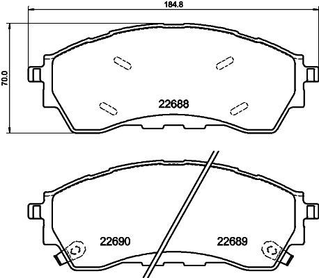 HELLA 8DB355040401 — FREN BALATASI ÖN RANGER [TKE TRB] AMAROK EVEREST [U375] 15-