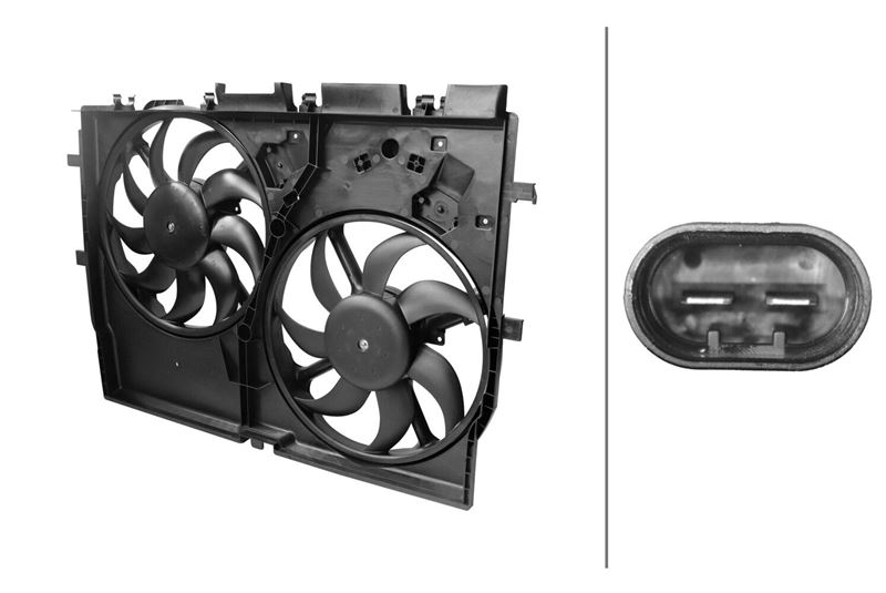 HELLA 8EW366420171 — FAN RADYATÖRÜ FIAT DUCATO 2.2/2,3 D - PEUGEOT BOXER - CITROEN JUMPER 2.2HDI 06>