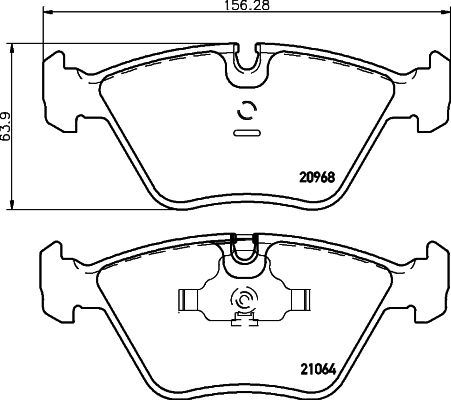 HELLA PAGID 8DB355007411 — FREN BALATASI ÖN WVA 20968 ( BMW E32 / E34 )