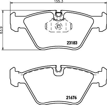 HELLA PAGID 8DB355009001 — FREN BALATASI ÖN ( BMW E46 3.25-3.30 / X3 (E83) )