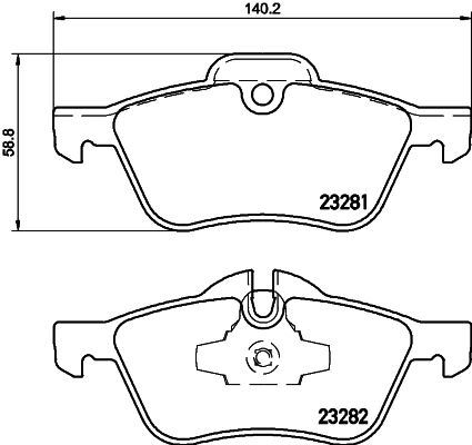 HELLA PAGID 8DB355009171 — FREN BALATASI ÖN MINICOOPER R50-R52-R53