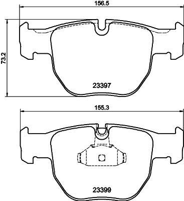 HELLA PAGID 8DB355009301 — FREN BALATASI ÖN LANDROVER RANGEROVER III 3.0 TD6 2002-2012