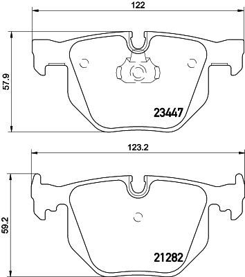 HELLA PAGID 8DB355009331 — ARKA FREN BALATASI. E60-E70-E71-F15-F16 . 23447...