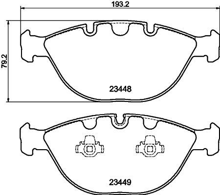 HELLA PAGID 8DB355009921 — DİSK BALATA ÖN-(BMW X5 E-53 / 4.6 İS /4.8 İS)