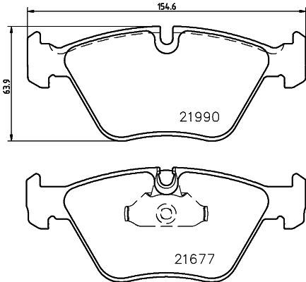 HELLA PAGID 8DB355010711 — FREN BALATASI ( BMW E39 520-525-530i-d ÖN )