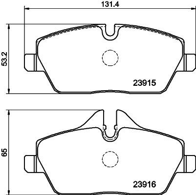HELLA PAGID 8DB355011261 — FREN BALATASI ÖN (BMW E87-90 1.16 / 3.16 )2391503