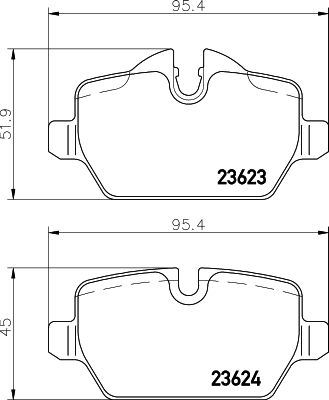HELLA PAGID 8DB355011271 — FREN BALATASI ARKA (BMW E87-90 )2362303