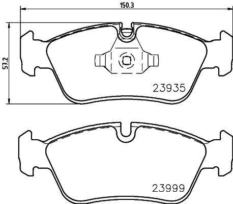 HELLA PAGID 8DB355011281 — FREN BALATASI ÖN ( BMW 1SERI 3SERI E87-E90 ÖN KULAKLI 04 )
