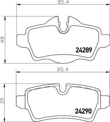 HELLA PAGID 8DB355013661 — FREN BALATASI ARKA MINICOOPER R55-R56-R57-R58-R59
