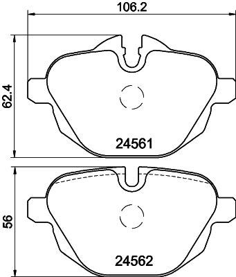 HELLA PAGID 8DB355013921 — ARKA FREN BALATASI. F10-G30-F11-G31-G32-G12. 24561...