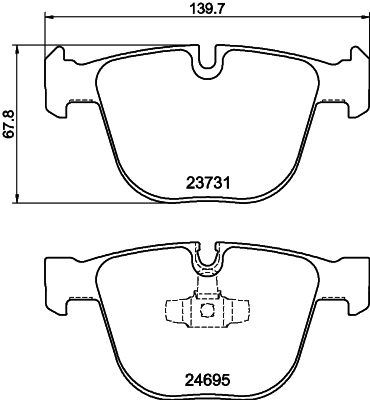 HELLA PAGID 8DB355014141 — FREN BALATASI ARKA (BMW F01-F02-F07 )