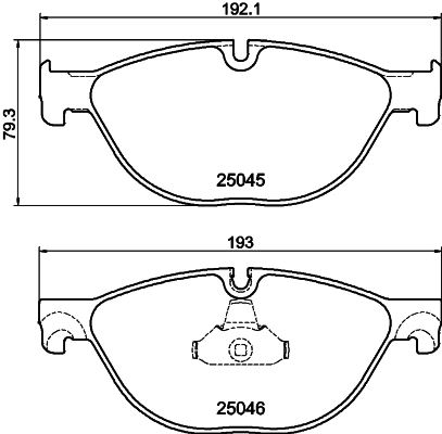HELLA PAGID 8DB355015251 — FREN BALATASI ÖN BMW F01-F02-F10 / 535/550/740 / 2011-2016