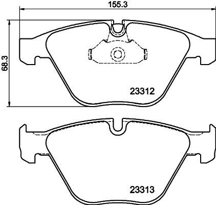 HELLA PAGID 8DB355015391 — FREN BALATASI ÖN (BMW E60-E65-E66 ) 2331211
