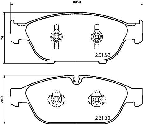 HELLA PAGID 8DB355016031 — ÖN FREN BALATASI KABLOSUZ AUDI