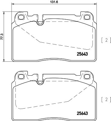 HELLA PAGID 8DB355020251 — ÖN FREN BALATASI 17MM (AUDI A6 15-18 Q5 13-17 PORSCHE MACAN)