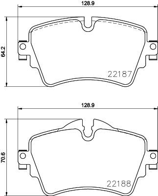 HELLA PAGID 8DB355023091 — FREN BALATASI ÖN BMW 1F52-2F45-F46-X1 F48-X2 F39-MİNİ F54-F55-F56-F57-F60