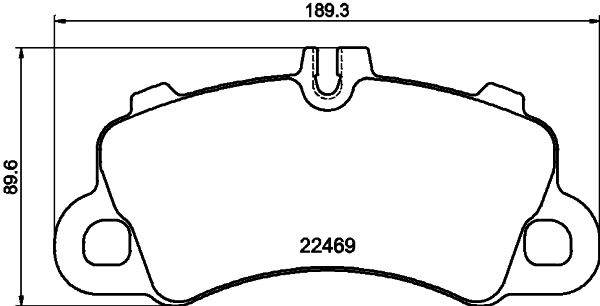 HELLA PAGID 8DB355039101 — ÖN FREN BALATASI PORSCHE