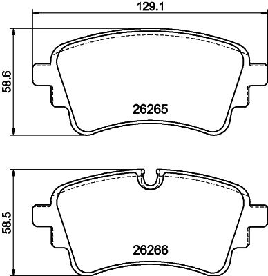HELLA PAGID 8DB355040941 — ARKA FREN BALATASI. A4-A6-Q5-Q7 20>